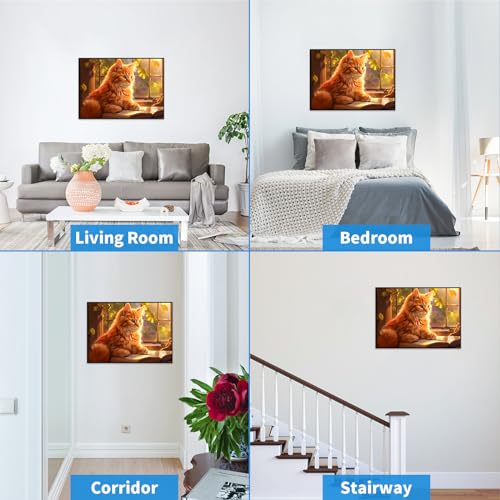 CHengQiSM 1000 Piece Cat Puzzle for Adults – Reading Cat Jigsaw, Cozy Retreat, 27.5x19.7 Inches