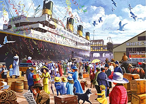 CHengQiSM 1000-Piece Titanic Jigsaw Puzzle – Glare-Free, Letter-Guided, 26.75 x 19.75 Inches