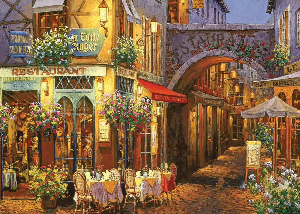 CHengQiSM 1000 Piece Venice Street Puzzle – Blooming Streets Jigsaw with Poster