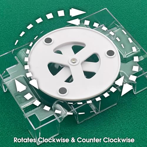 CHH Dual Deck Revolving Card Holder – 360° Acrylic Stand for Poker, Uno, and Card Games
