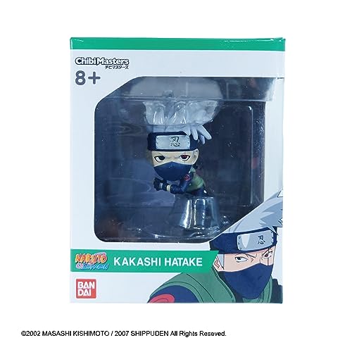 Chibi Masters Kakashi Hatake - Official Bandai Naruto Shippuden Action Figure with Stand