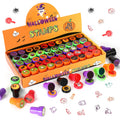 Childom 50 Pcs Halloween Stamps for Kids – Pre-Inked Mini Stampers, 25 Designs, Goodie Bag Fillers