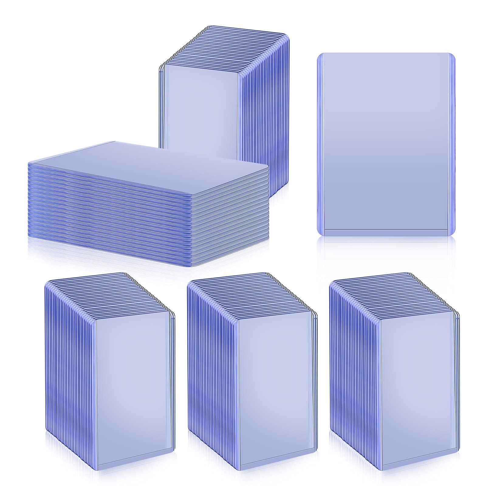 Chinco 100-Pack Clear Hard Plastic Card Sleeves – 3x4 inch Trading Card Protectors