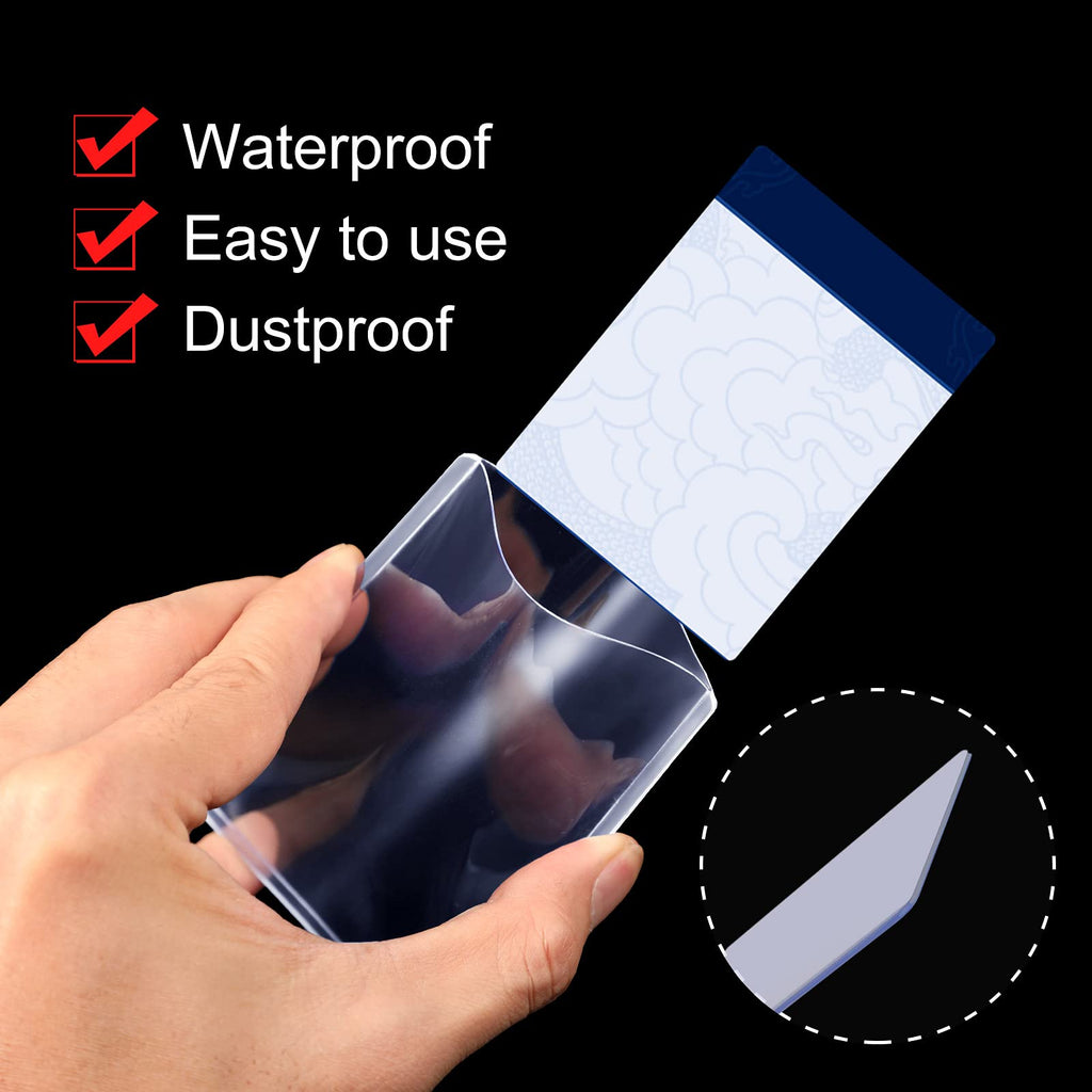 Chinco 100-Pack Clear Hard Plastic Card Sleeves – 3x4 inch Trading Card Protectors