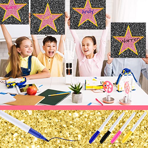 Chivao 26-Sheet Movie Star Stickers for Red Carpet Party Decor with 4 Markers