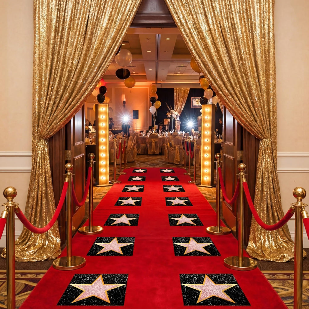Chivao 26-Sheet Movie Star Stickers for Red Carpet Party Decor with 4 Markers
