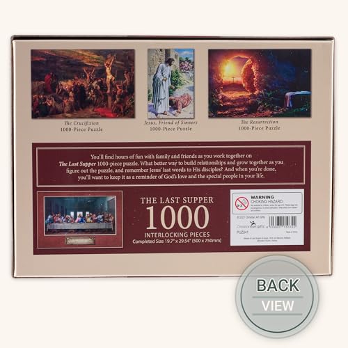 Christian Art Gifts Last Supper 1000-Piece Jigsaw Puzzle – Inspirational Scripture Puzzle for Adults and Teens