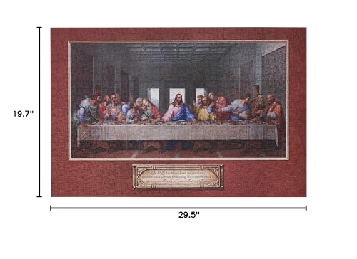 Christian Art Gifts Last Supper 1000-Piece Jigsaw Puzzle – Inspirational Scripture Puzzle for Adults and Teens