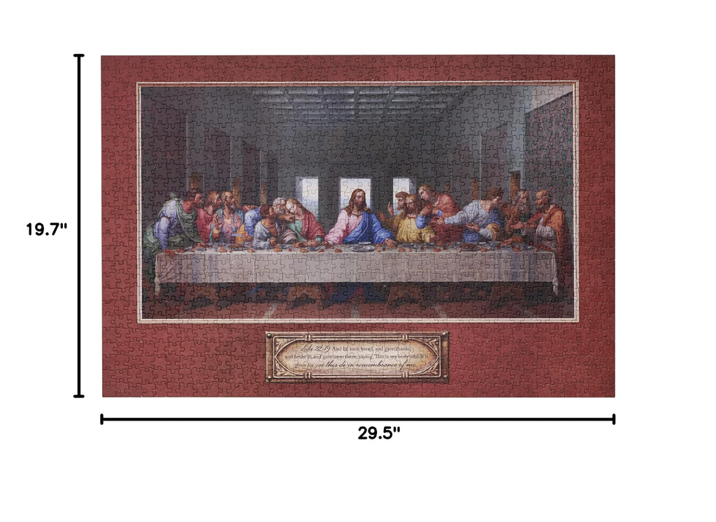 Christian Art Gifts Last Supper 1000-Piece Jigsaw Puzzle – Inspirational Scripture Puzzle for Adults and Teens