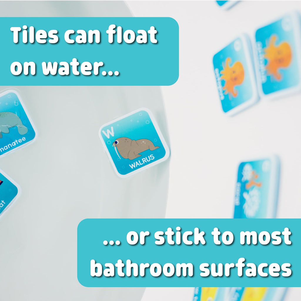 Chuckle & Roar Bath Matching Memory Game – Foam Alphabet Tiles for Toddlers 3+