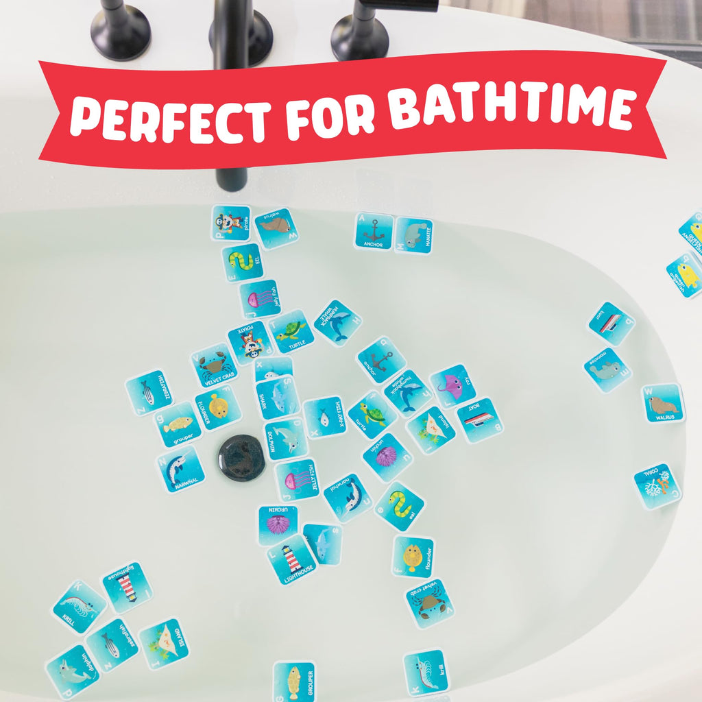 Chuckle & Roar Bath Matching Memory Game – Foam Alphabet Tiles for Toddlers 3+