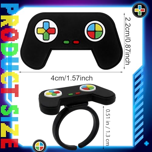 Chunful 48 Video Game Cupcake Toppers - Gamer Party Decorations for Birthdays & Celebrations