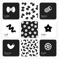 Chunky Deli High Contrast Pasta Flash Cards for Newborns – Black & White Sensory Toy for Tummy Time, 0+ Months