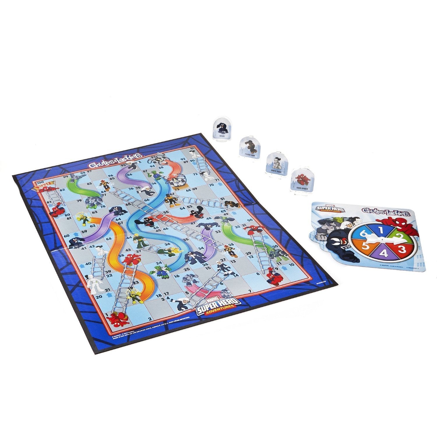 Chutes and Ladders: Marvel Spider-Man Edition Board Game – Preschool Game for Ages 3+, 2-4 Players (Amazon Exclusive)