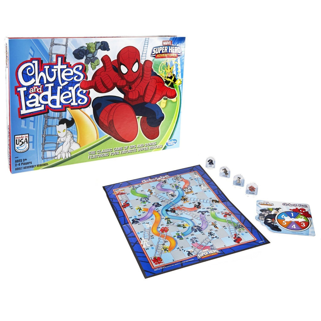 Chutes and Ladders: Marvel Spider-Man Edition Board Game – Preschool Game for Ages 3+, 2-4 Players (Amazon Exclusive)