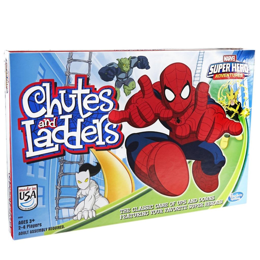 Chutes and Ladders: Marvel Spider-Man Edition Board Game – Preschool Game for Ages 3+, 2-4 Players (Amazon Exclusive)