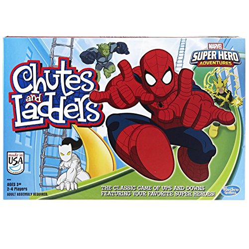 Chutes and Ladders: Marvel Spider-Man Edition Board Game – Preschool Game for Ages 3+, 2-4 Players (Amazon Exclusive)