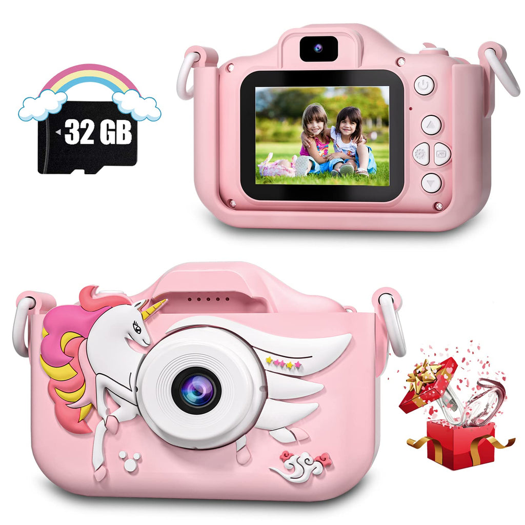 CIMELR Kids Camera for Toddlers Ages 3-12 – 20MP Digital Camera with 32GB TF Card, Silicone Protective Case, and Video Recording