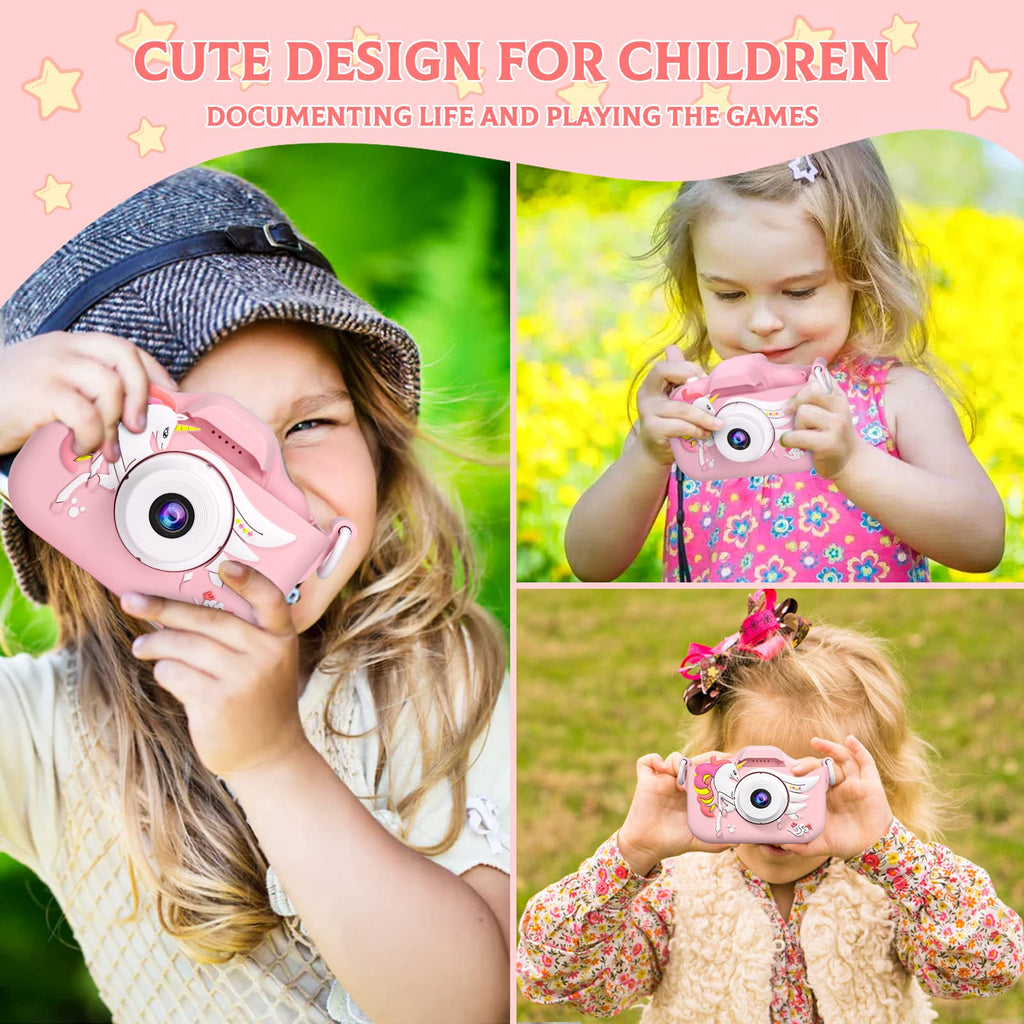 CIMELR Kids Camera for Toddlers Ages 3-12 – 20MP Digital Camera with 32GB TF Card, Silicone Protective Case, and Video Recording
