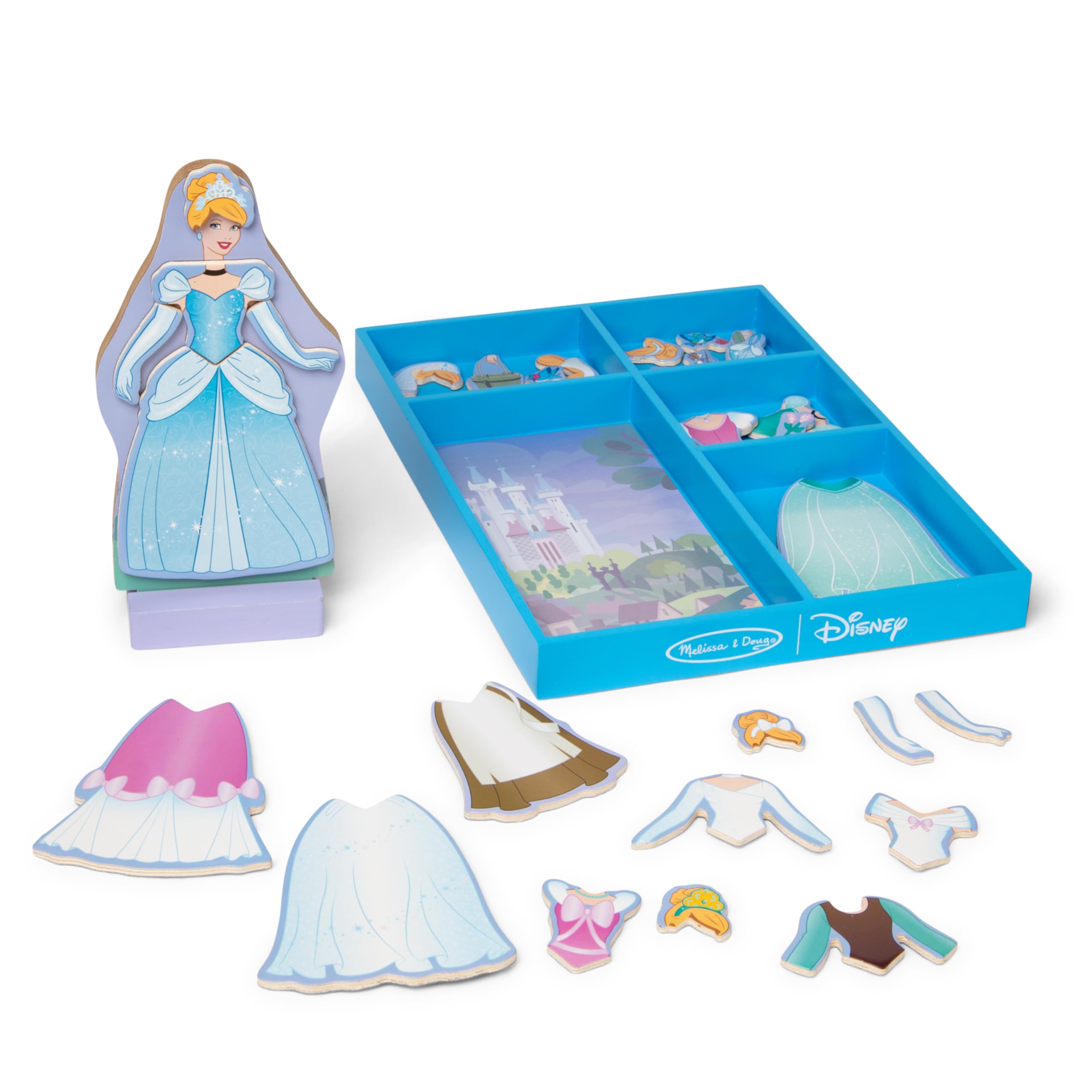 Cinderella Magnetic Dress-Up Set by Melissa & Doug – 30+ Outfits & Accessories