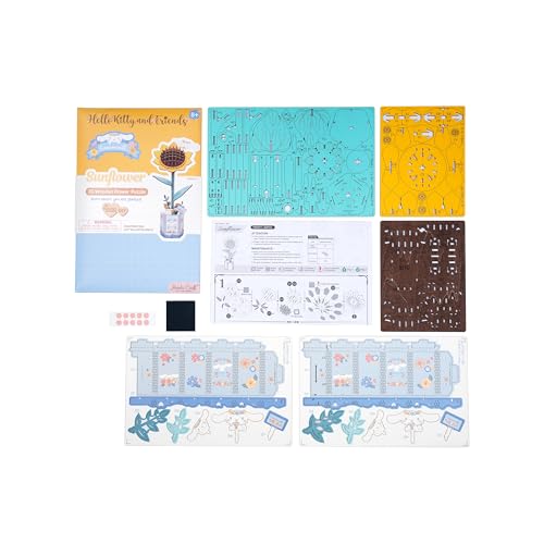 Cinnamoroll Sunflower 3D Wooden Puzzle Kit – Hands Craft DIY Model
