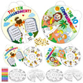 Cinrobiye Ten Commandments Coloring Wheel Craft Kit – 48 Cards, 3 Patterns, Crayons & Pins for Sunday School & VBS
