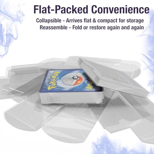 Citadel Black ClearFit Deck Boxes – 12-Pack Variety (20, 40, 60, 100) Clear Plastic Storage for MTG, Pokémon, TCG Cards