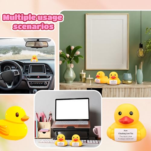 Civaner 7-Inch Emotional Giant Rubber Duck with Positive Message – Motivational Desk Toy for Mom, Graduation, or Thank You Gifts
