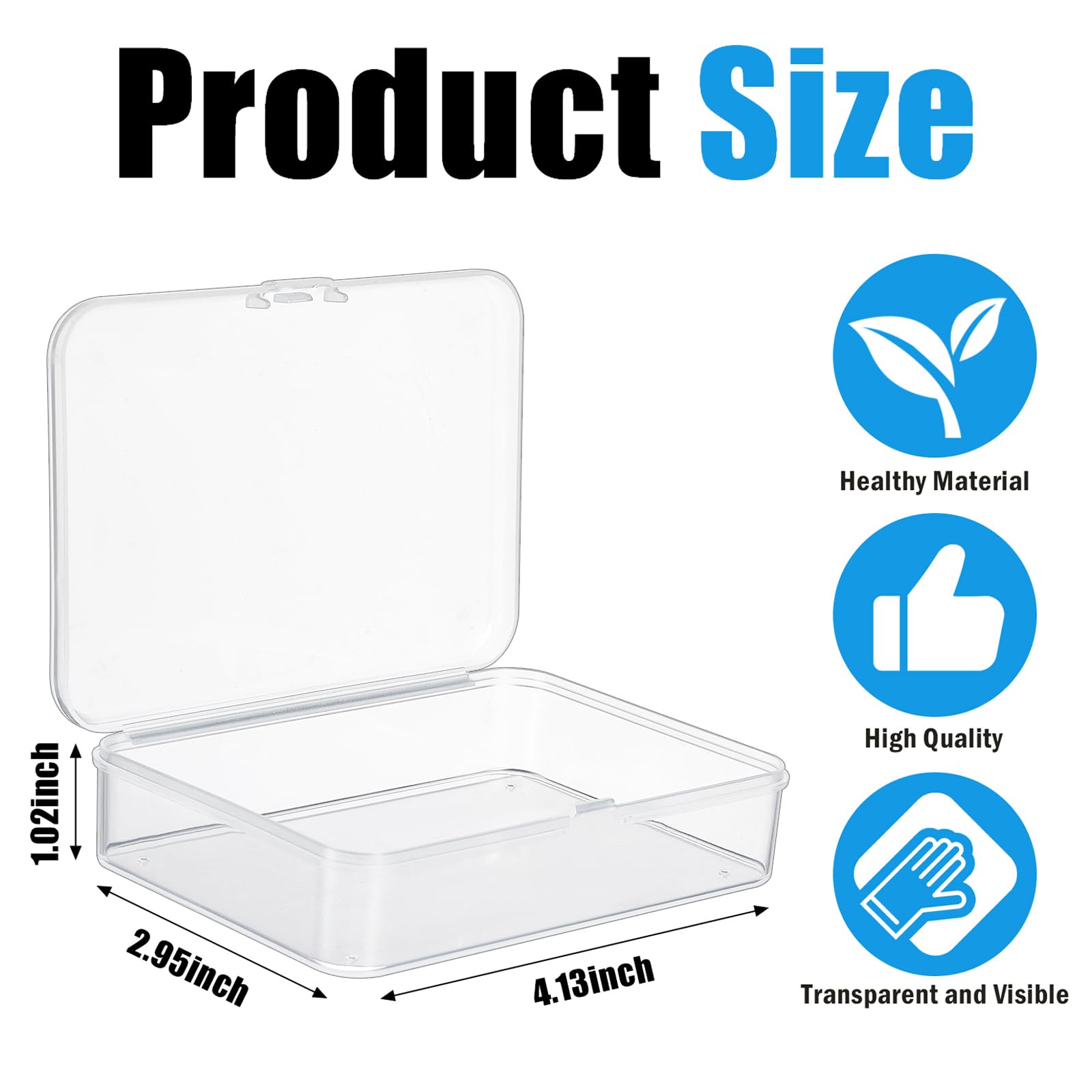 Clear Acrylic Playing Card Storage Box (Pack of 12) – Snap-Close PP Deck Holder for Standard Cards, Beads, and Small Accessories