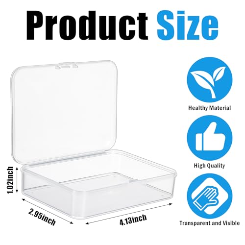 Clear Acrylic Playing Card Storage Box (Pack of 12) – Snap-Close PP Deck Holder for Standard Cards, Beads, and Small Accessories
