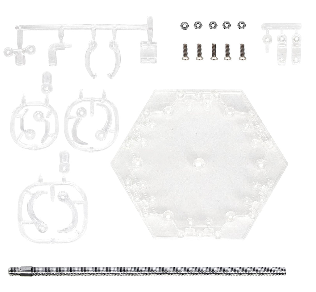 Clear Action Figure Display Stands with Adjustable Metal Support Arm - 2 Pack for 6-Inch Figures, Gundam 1/144, S.H.Figuarts