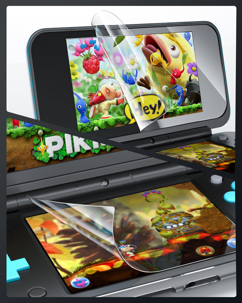Clear Protective Case for New 2DS XL – Split PC Hard Shell with Dual Screen Protectors & Installation Kit | TriverseTech
