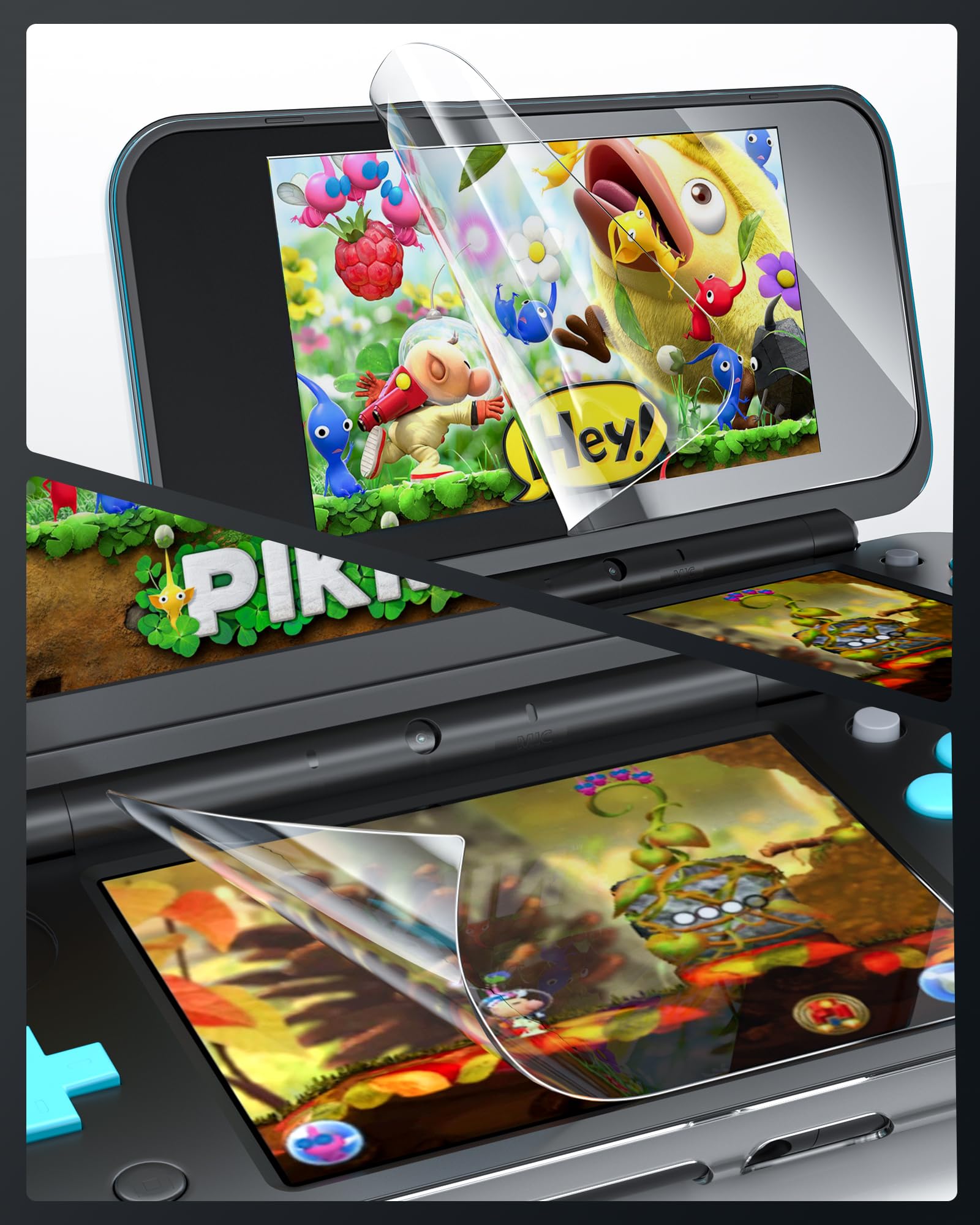 Clear Protective Case for New 2DS XL – Split PC Hard Shell with Dual Screen Protectors & Installation Kit | TriverseTech
