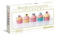 Clementoni 1000-Piece Panoramic Puzzle: Licorice Cupcakes, 98x33 cm