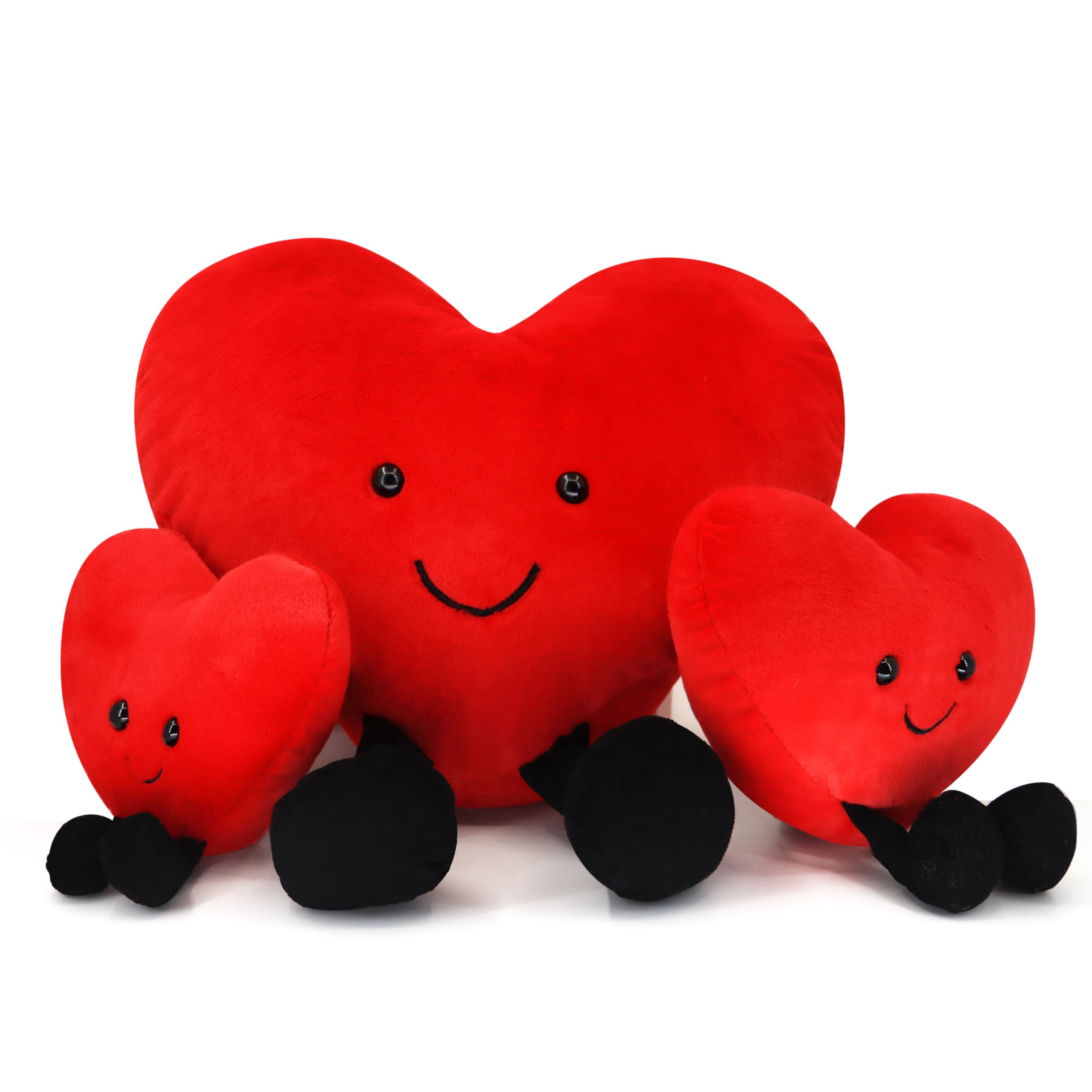 CNAANA 5-Inch Red Heart Plush Pillow – Cute Valentine's Day Stuffed Toy for Kids