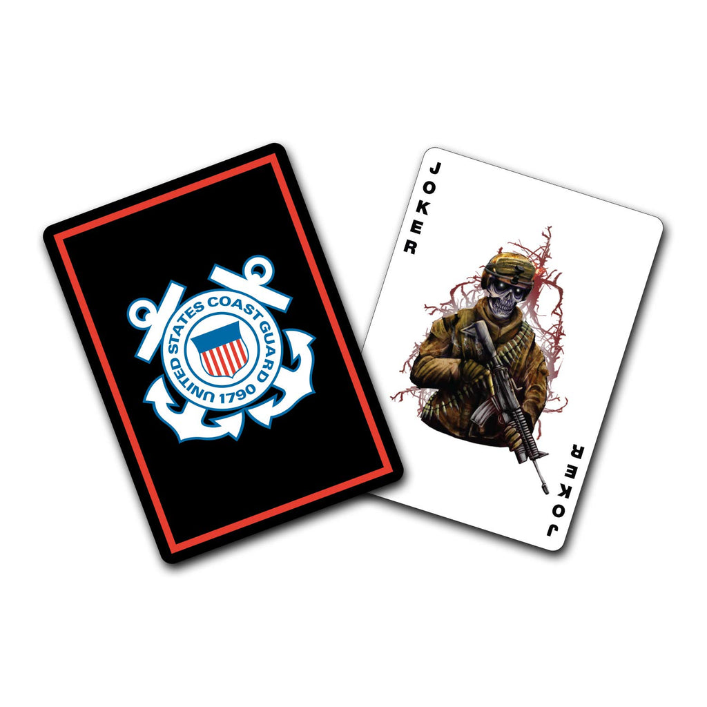Coast Guard Playing Cards – USCG Deck with Rank Insignia and Skull Joker