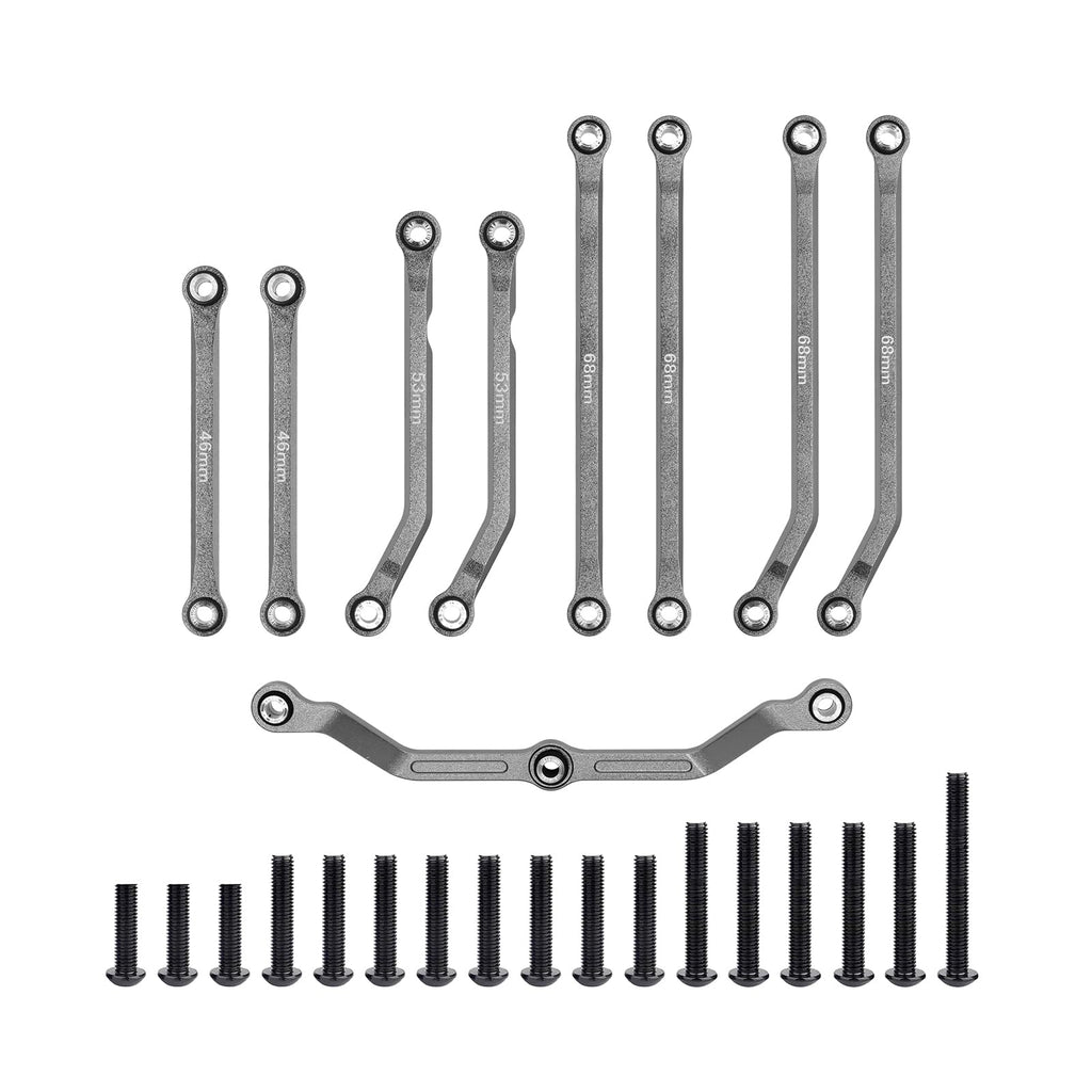 CODA RACING High Clearance Aluminum Links Set for TRX4M (Navy Blue) – Steering Linkage Upgrade for 1/18 RC Crawler