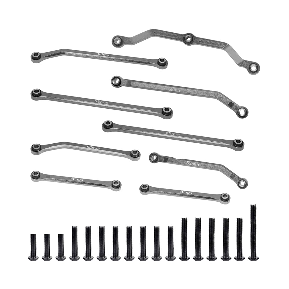 CODA RACING High Clearance Aluminum Links Set for TRX4M (Navy Blue) – Steering Linkage Upgrade for 1/18 RC Crawler