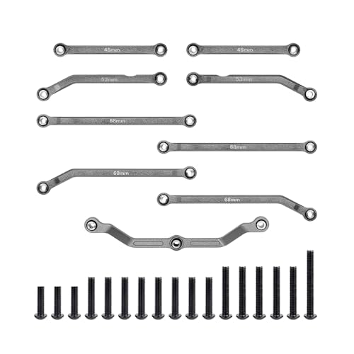 CODA RACING High Clearance Aluminum Links Set for TRX4M (Navy Blue) – Steering Linkage Upgrade for 1/18 RC Crawler