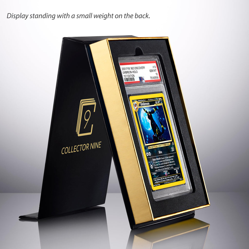 Collector Nine Gold PSA/CGC Single Magnetic Flip Display Case – Graded Card Storage and Gift Box