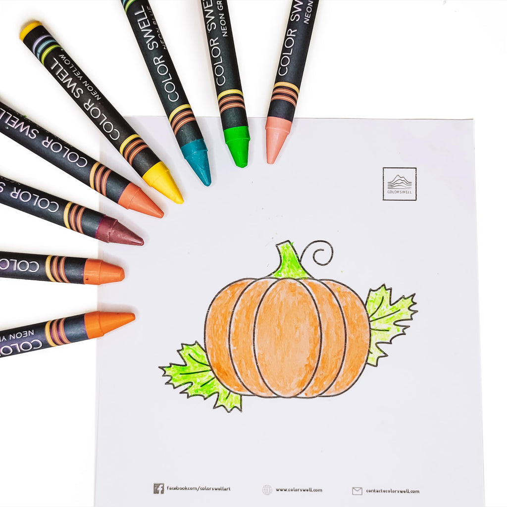 Color Swell Neon Crayons Bulk Pack – 6 Boxes of 8 Vibrant Colors, Teacher-Quality Crayons for Kids