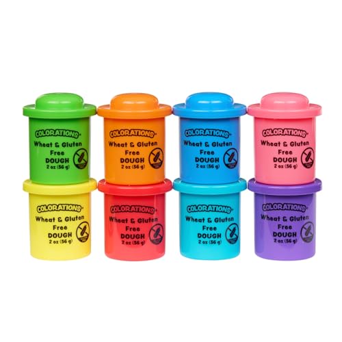 Colorations Classic Dough Set: 8 Wheat & Gluten Free Colors, 2 oz Tubs, Non-Toxic for Kids