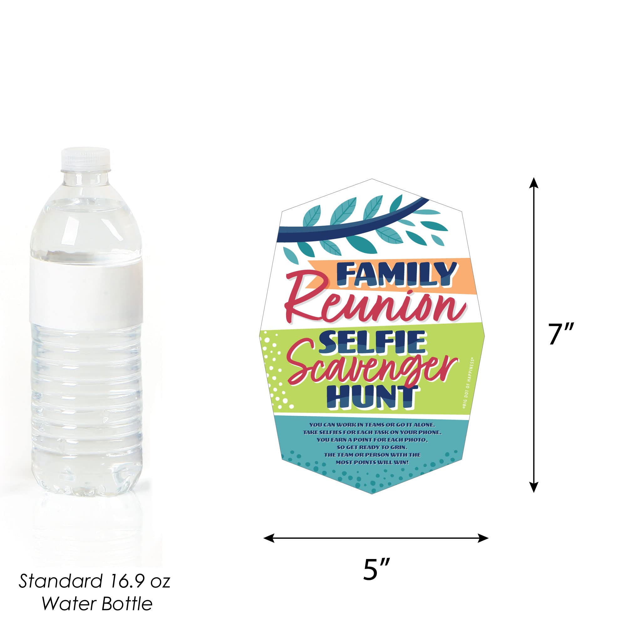 Colorful Family Reunion Selfie Scavenger Hunt – 12 Cards for Group Play
