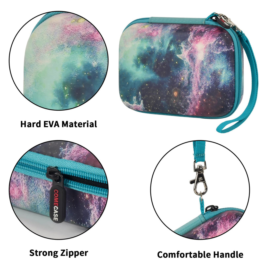 Comecase Galaxy Card Case – EVA Storage Box Holds 400 Cards for UNO, SKYJO, Five Crowns, TCG & More