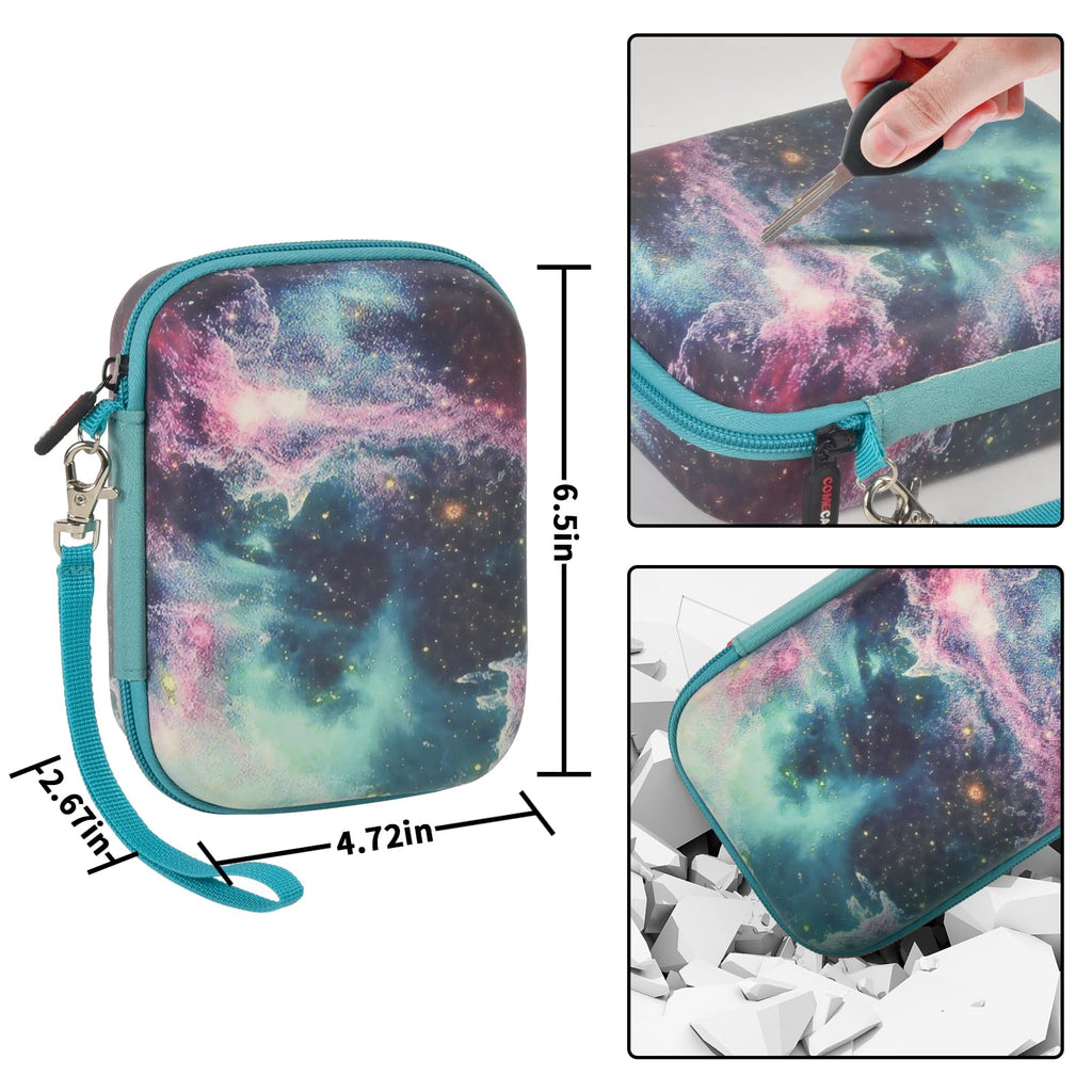 Comecase Galaxy Card Case – EVA Storage Box Holds 400 Cards for UNO, SKYJO, Five Crowns, TCG & More