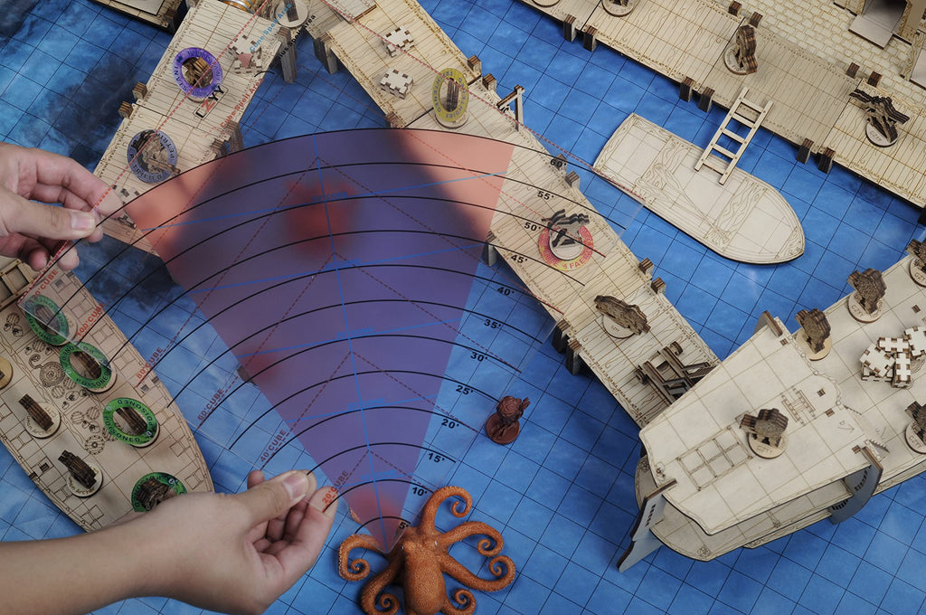Cone Spell AOE Template - Acrylic Areas of Effect Damage Markers for D&D, TTRPGs - 60ft Range by CZYY