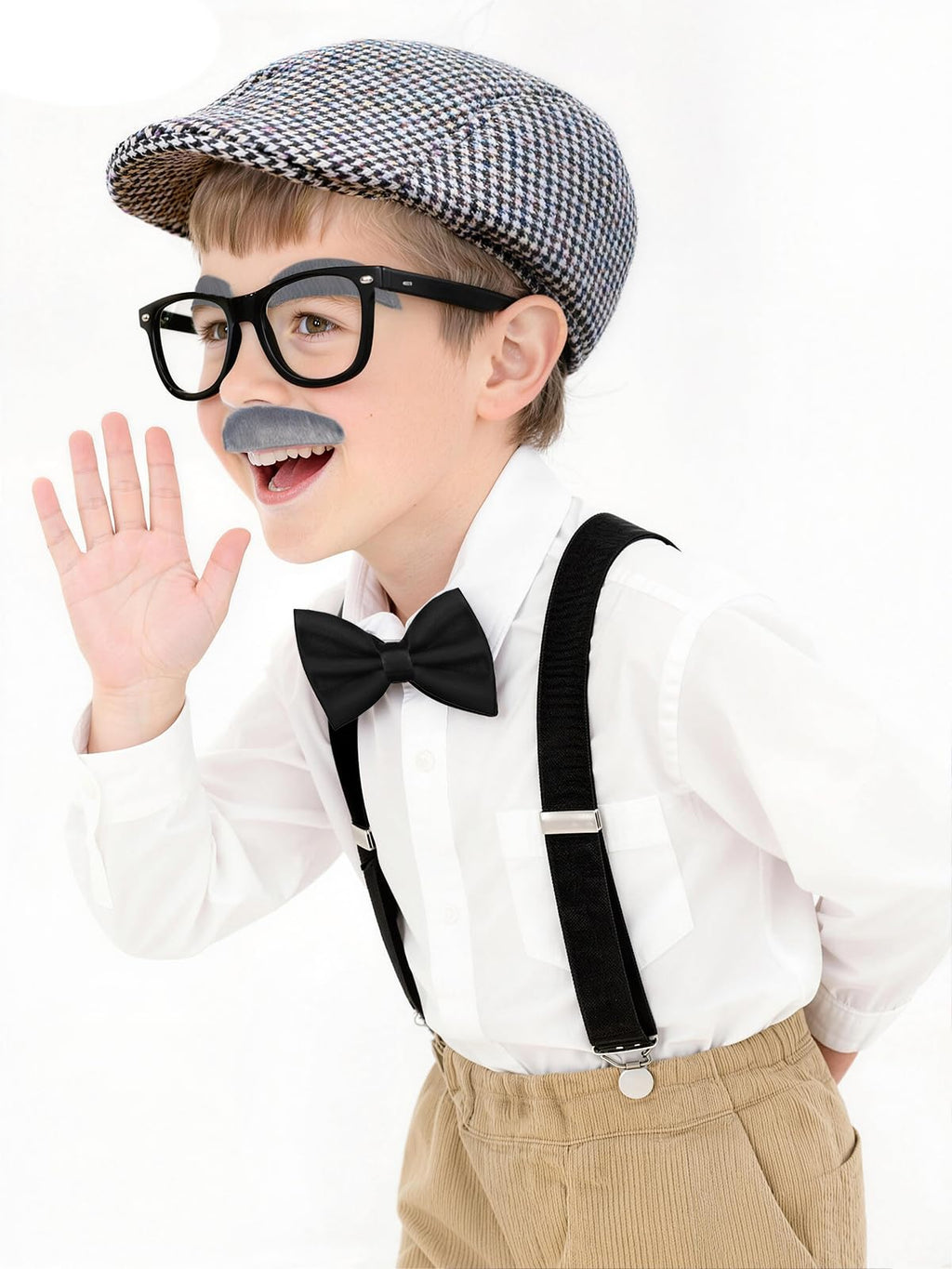 CONNICS 100 Days of School Old Man Costume Kit for Kids – Grandpa Dress-Up Set