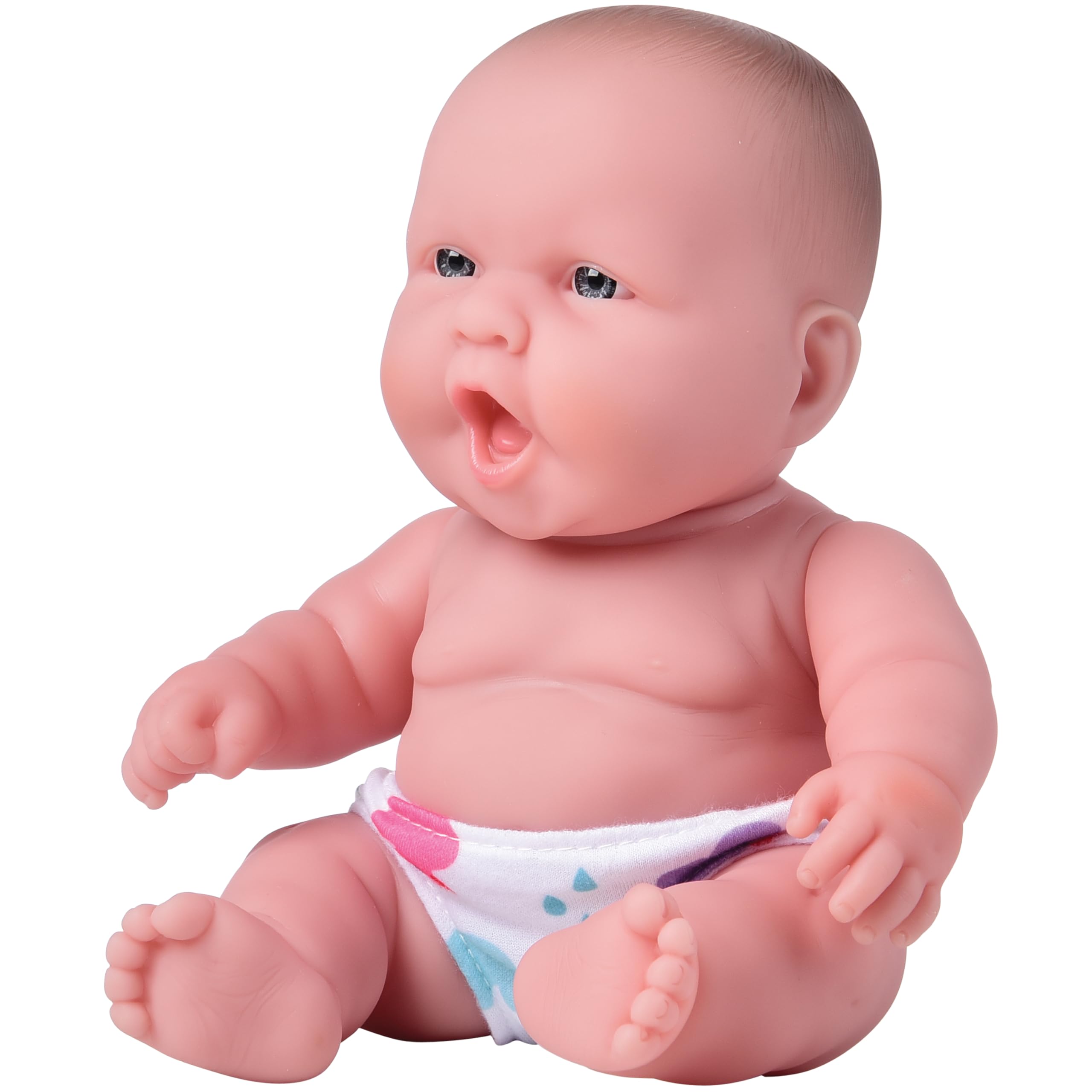 Constructive Playthings 10" Huggable Caucasian Baby Doll with Diaper for Imaginative Play