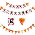 Containlol Pizza Party Decorations Set – 3 Pre-Assembled Cardboard Banners for Birthday & Events