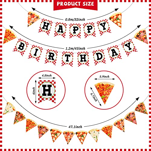 Containlol Pizza Party Decorations Set – 3 Pre-Assembled Cardboard Banners for Birthday & Events